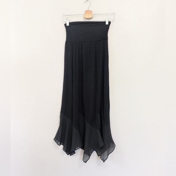 Vintage Y2K Whimsigoth Handkerchief Hem Midi Skirt Fairy - Picture 1 of 14